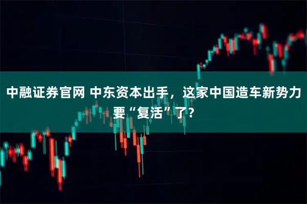 中融证券官网 中东资本出手，这家中国造车新势力要“复活”了？